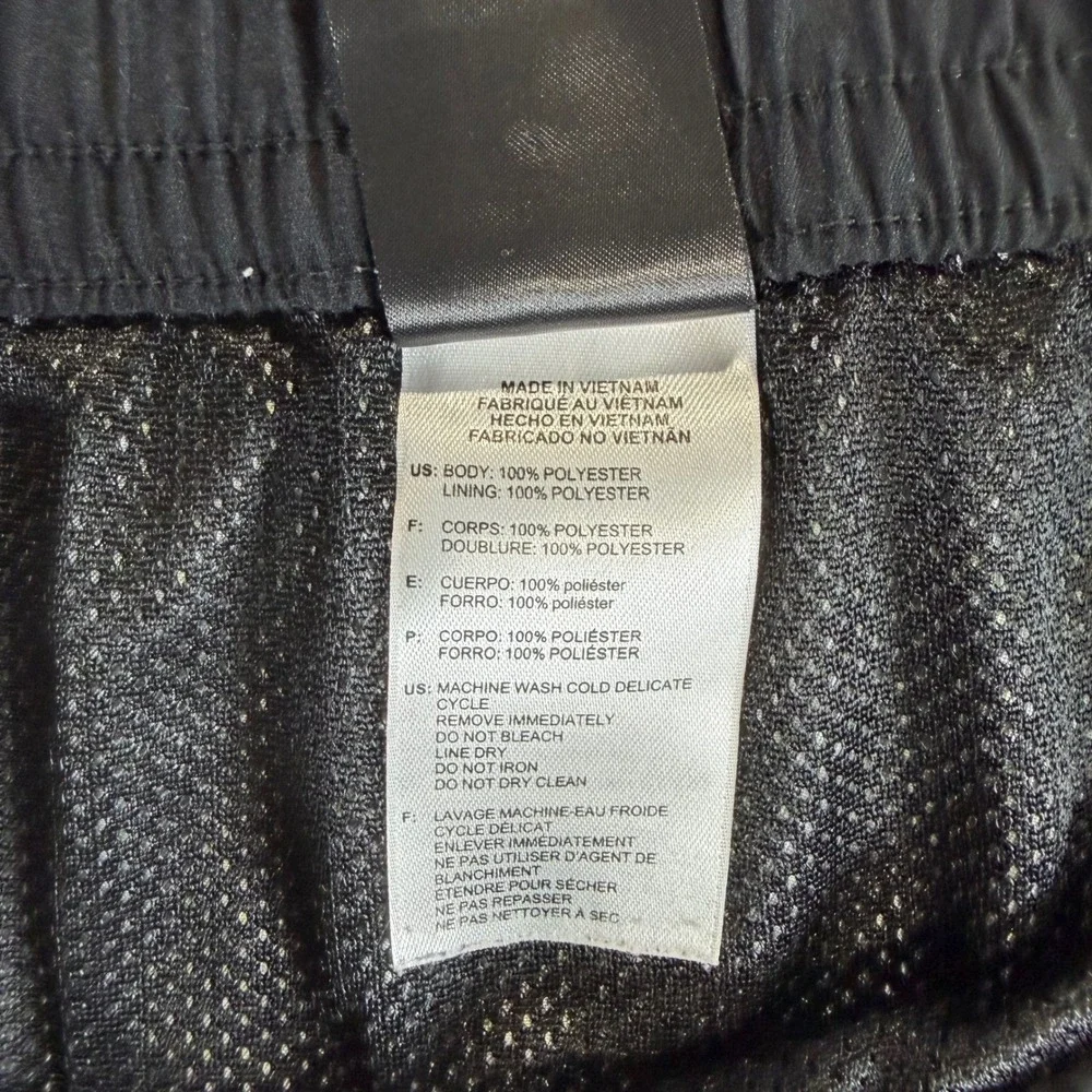 Adidas Mens XXL Swim Trunks Black Neon Green Geometric Board Shorts Mesh Lining